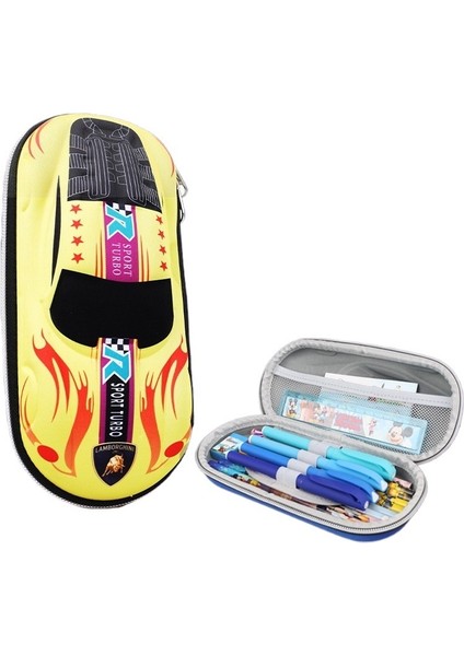 3D Üç Boyutlu Spor Araba Üç Katmanlı Kalem Kutusu, Ilkokul ve Ortaokul Öğrencileri Için Büyük Kapasiteli Çocuk Kalem Kutusu (Yurt Dışından)