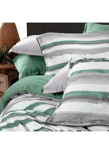 Mundo Yeşil Çift Kişilik Pamuk Mood Comfort Yıkamalı Nevresim Takımı modelleri