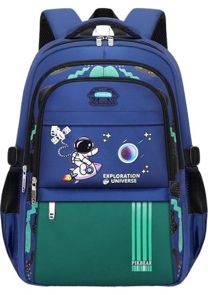 Astronot Ilkokul Çantası, Yükü Azaltmak ve Omurgayı Korumak Için 1-6. Sınıflar Için Çocuk Sırt Çantası (Yurt Dışından)