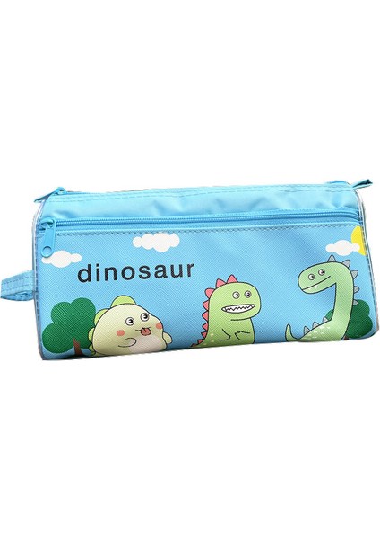 Büyük Kapasiteli Dinozor Çift Katmanlı Kalem Kutusu (Yurt Dışından)