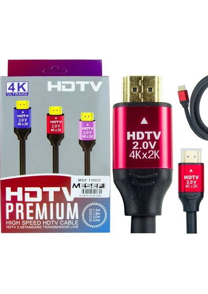 Msf 1002 Mesef Kutulu 4K HDMI Kablo 2 mt ;class