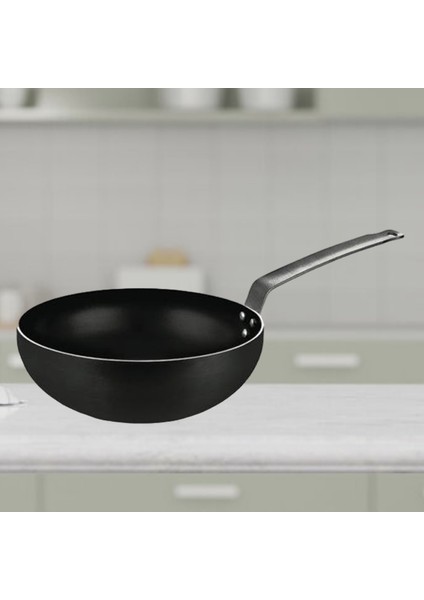 26 cm Gust Dark Wok Tava, Horeca Non-Stick Wok Tava 26 cm (Lama Kulp)