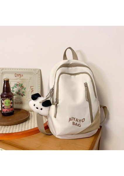 Naylon Sırt Çantası Rahat Sırt Çantası Kızlar Hafif, Basit, Çok Yönlü, Büyük Kapasiteli, Yüksek Değerli Okul Çantası (Yurt Dışından)