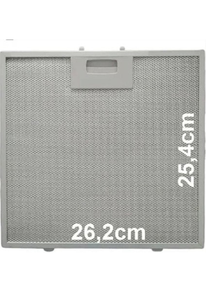 Icf Davlumbaz Yağ Filtresi / Aspiratör Metal Tel Filtre 26,2X25,4 (Orijinal / Gri Çerçeve)