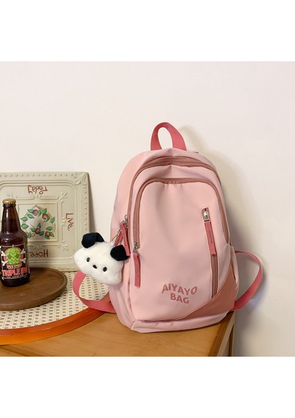 Naylon Sırt Çantası Rahat Sırt Çantası Kızlar Hafif, Basit, Çok Yönlü, Büyük Kapasiteli, Yüksek Değerli Okul Çantası (Yurt Dışından)
