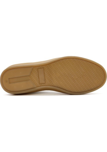 Erkek Beyaz Bağcıklı Deri Sneaker 24SFD684118