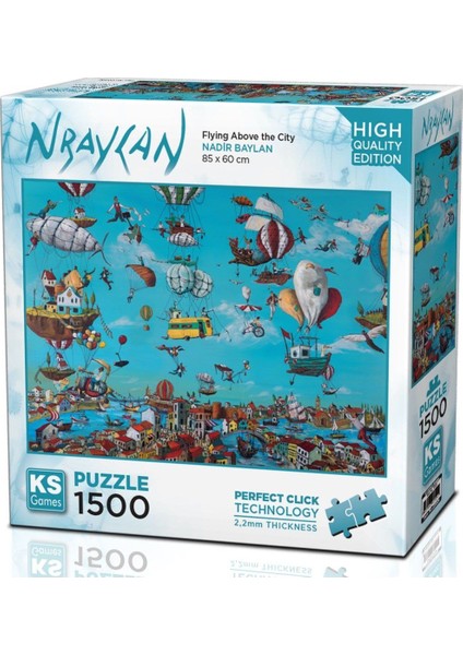 22024 Flying Above The City 1500 Parça Puzzle -Ks Puzzle