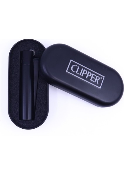 Clipper Özel Kutusunda Metal Çakmak - Siyah