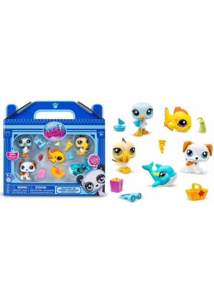 1005103 Littlest Pet Shop Minişler 5'li Figür Seti S1 Çiftlik Temalı -Sunman