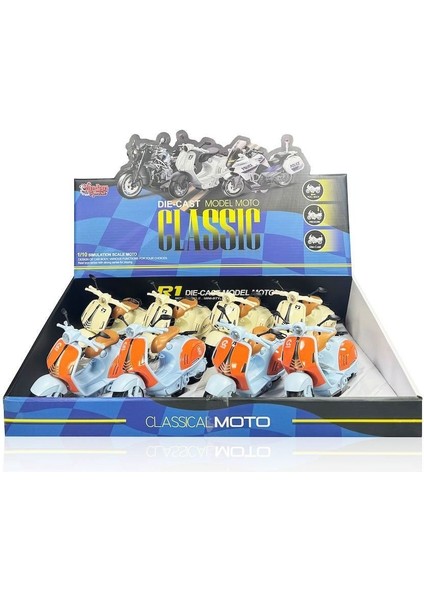MY66-M2243 Çek Bırak Sesli ve Işıklı 1:10 Die-Cast Clasic Vp Motosiklet fırsatları