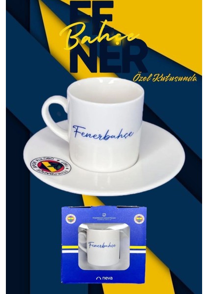 Fb Taraftar Lisanslı Özel Kutusunda Kahve Fincanı - Fbli Babalar Günü Hediyesi Fb