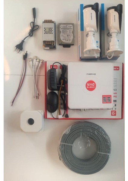 2 Kameralı Set - 5mp Sony Seculensli 1080P Ahd, 8 Warm Led, Colorvu Gece Renkli Görüş, Full Hd