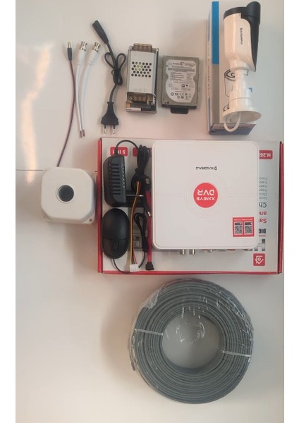 1 Kameralı Set - 5mp Sony Seculensli 1080P Full Hd Ahd, 6 Atom Led, Gece Görüşlü, IP66 Plastik Kasa modelleri