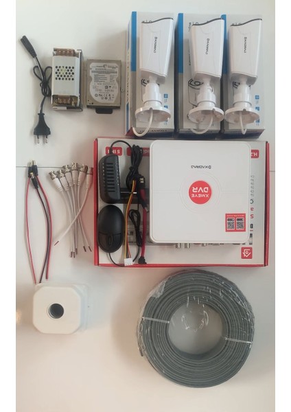 3 Kameralı Set 5mp Sony Seculensli 1080P Full Hd 8 Ultra Warm LED Ahd Güvenlik Kamerası Seti - Gece Renkli, Colorvu Teknolojisi, Plastik Kasa modelleri