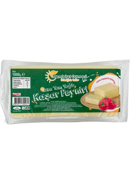 Memleket Gurmesi Kaşar Peyniri 1000 gr Mg