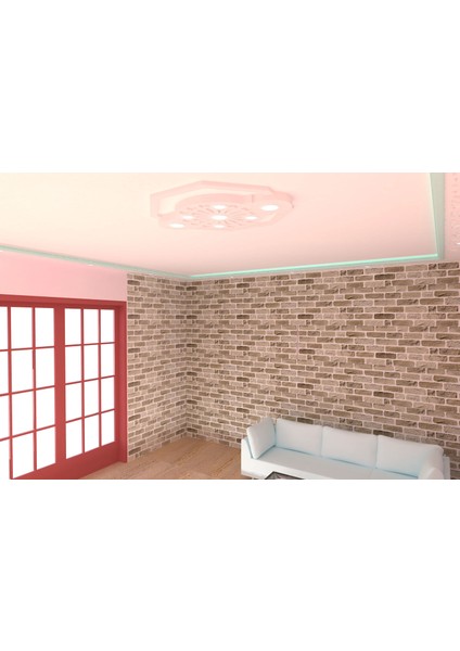 Tavan LED Spotlu Göbeği 03-Yuvarlak-Dış-Çıtalı-8g