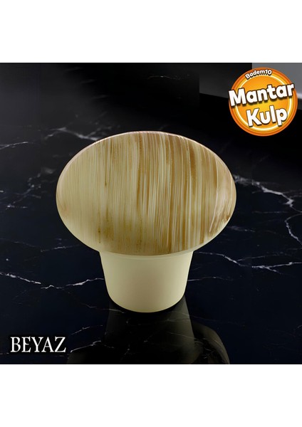 Mantar Düğme (SERT PLASTİK) Kayın Yuvarlak Mobilya Mutfak Çekmece Dolap Dolabı Kulpu Kulbu Kulpları