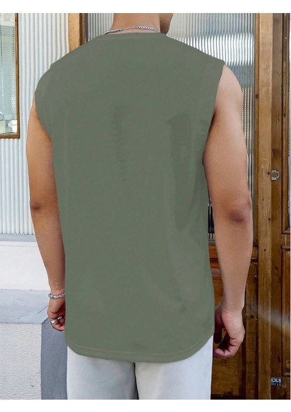 Erkek Bisiklet Yaka Etek Ve Kol Bitimi Dökümlü Süprem T-Shirt