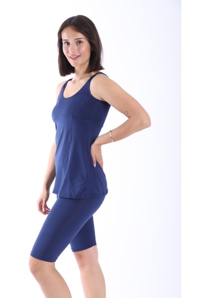 Kadın Dizüstü Taytlı Tankini Mayo Takımı 38-52 modelleri