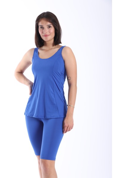 Kadın Dizüstü Taytlı Tankini Mayo Takımı 38-52