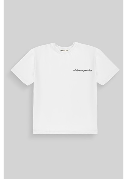 All Dogs Are Good Dogs Bisiklet Yaka %100 Pamuk Rahat Kalıp Kısa Kollu Basic Beyaz T-Shirt