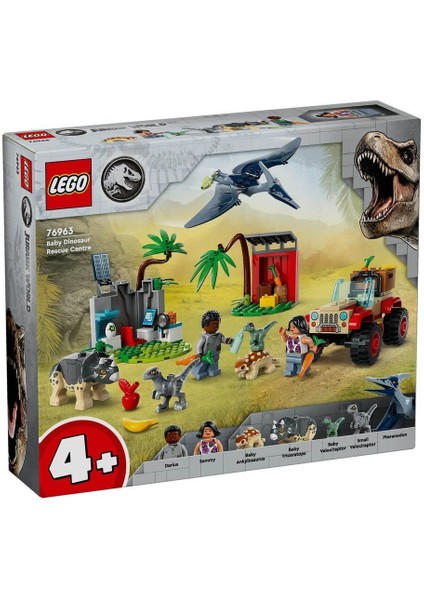 76963 LEGO Jurassic World Yavru Dinozor Kurtarma Merkezi 139 Parça +4 Yaş