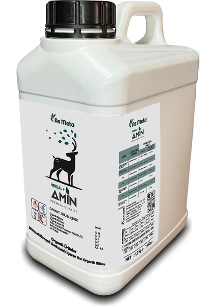 Herbal+Amin Premıum Qualıty Bitkisel Menşeli Aminoasit Içeren Sıvı Organik Gübre