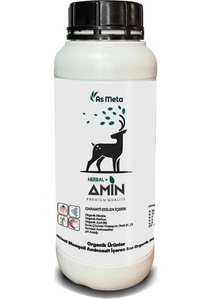 As Meta Herbal+Amin Premıum Qualıty Bitkisel Menşeli Aminoasit Içeren Sıvı Organik Gübre