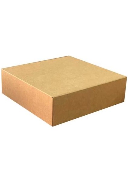 25 x 16 x 12 cm Kilitli Kutu - Kraft