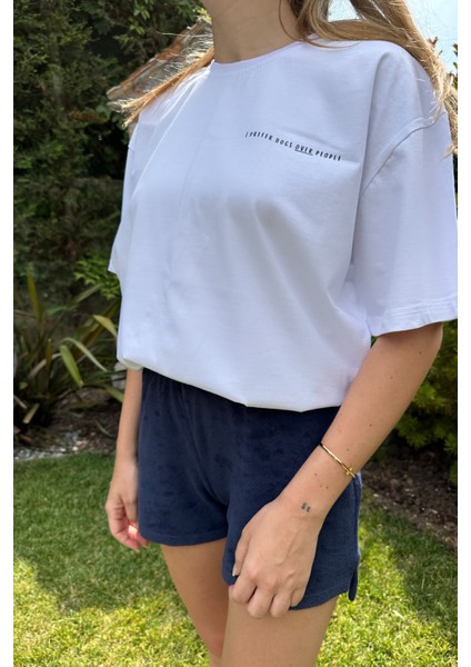 I Prefer Dogs Over People Bisiklet Yaka Pamuk Rahat Kalıp Kısa Kollu Basic Beyaz T-Shirt fiyatları