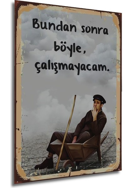 Tekno Trust Çerçeveli Dekoratif Tablo Kemal Sunal Yeşilçam Retro Çerçeve Görünümlü Dikey Duvar Dekorasyon Tablo