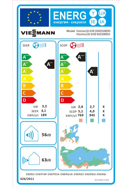 Vitoclima "PRO SERİSİ" 12.000 Btu 220-S/HE WS2032MEN3 R32 Gaz Inverter Klima (Montaj Dahil)