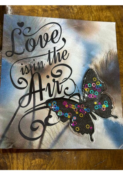 3 Boyutlu Oynar Pullu Kelebekli Arma Aplike 23X19 cm modelleri