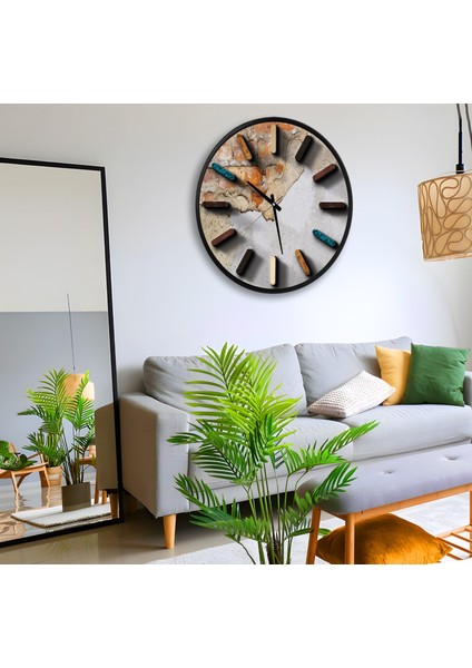 Stone Kanvas (Ahşap) Duvar Saati - 70 cm fiyatları