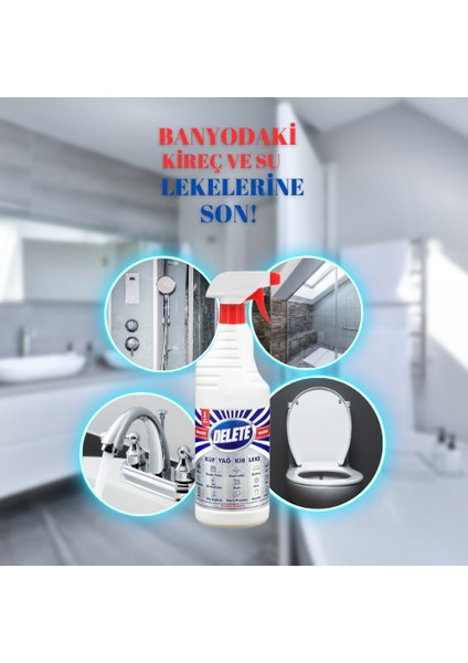 Etkili Çok Amaçlı Ultra Güçlü Leke Çıkarıcı Temizlik Spreyi - Yağ, Kir Ve Leke Çözücü 15 X 1000ml (15'li Paket)