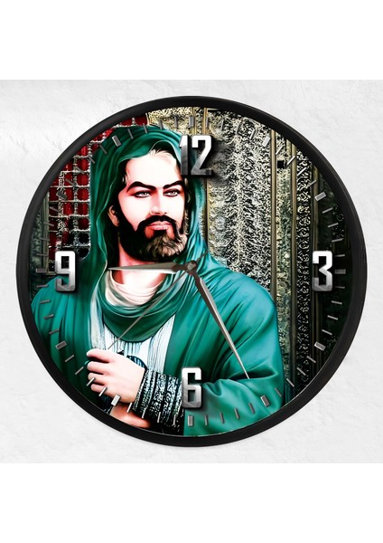 Hz. Ali Kanvas (Ahşap) Duvar Saati - 70 cm
