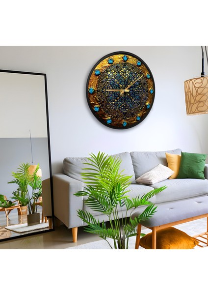 Vitray Kanvas (Ahşap) Duvar Saati - 70 cm fiyatları