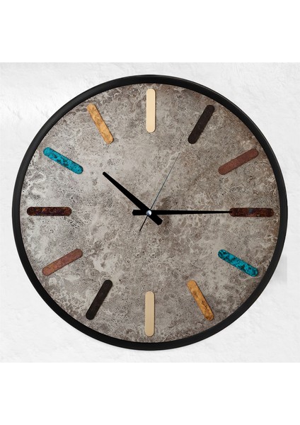 Stone Kanvas (Ahşap) Duvar Saati - 50 cm