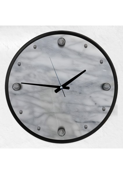 Mermer Kanvas (Ahşap) Duvar Saati - 70 cm modelleri
