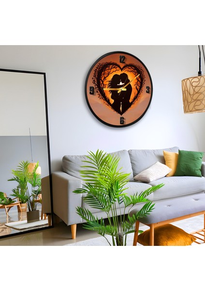 Aşk Kanvas (Ahşap) Duvar Saati - 70 cm fiyatları