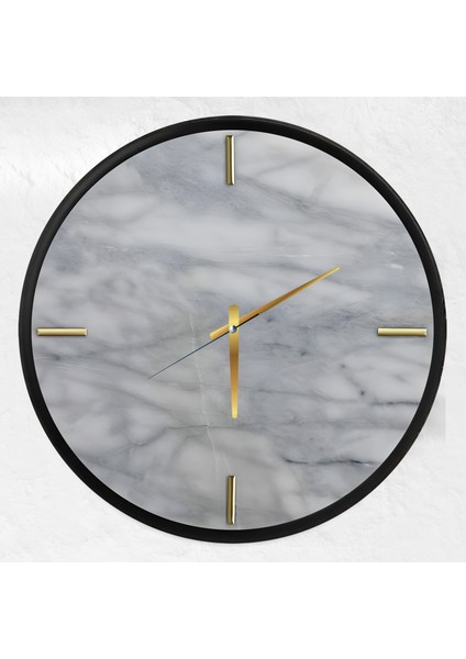 Mermer Kanvas (Ahşap) Duvar Saati - 70 cm modelleri