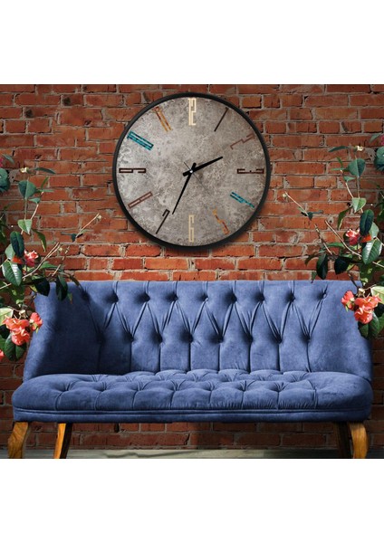 Stone Kanvas (Ahşap) Duvar Saati - 70 cm