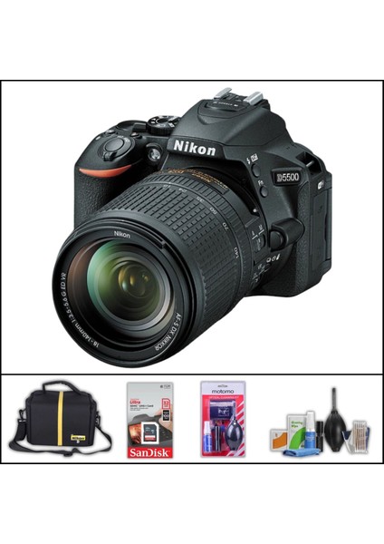 D5500 + 18-140 mm Vr Lens Dslr Fotoğraf Makinesi (Çanta + 32 GB Sd Kart + Temizlik Kiti )