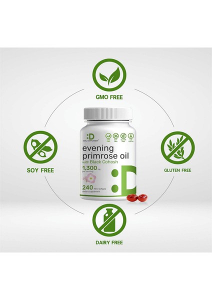 Evening Primrose Oil 1300MG 240 Mini Softgels Usa Menşei 3647 modelleri