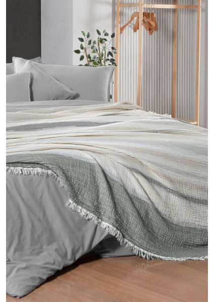 Mood Comfort Ribera Yatak Örtüsü Nevresim Takımı Çift Kişilik Gri fiyatları