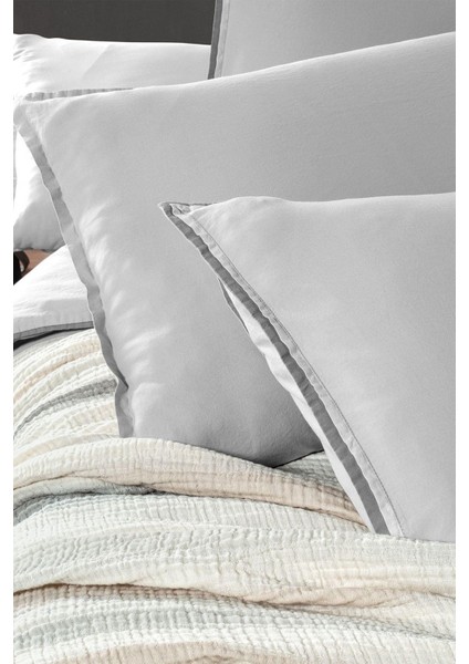 Mood Comfort Ribera Yatak Örtüsü Nevresim Takımı Çift Kişilik Gri fırsatları