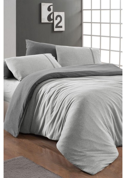 Medulas Açık Gri %50 Pamuk %50 Modal Çift Kişilik 160*200 cm Fitted Çarşaf
