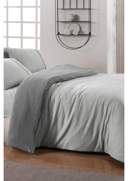 Medulas Açık Gri %50 Pamuk %50 Modal Çift Kişilik 160*200 cm Fitted Çarşaf modelleri