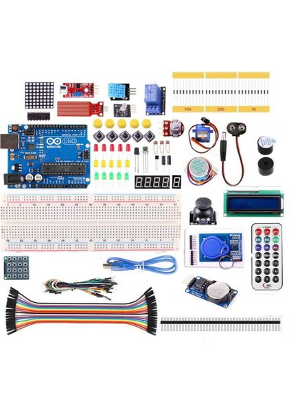 Arduino Uno R3 Rfid Gelişmiş Kutulu Proje Geliştime Eğitim Seti - 39 Parça 103 Adet