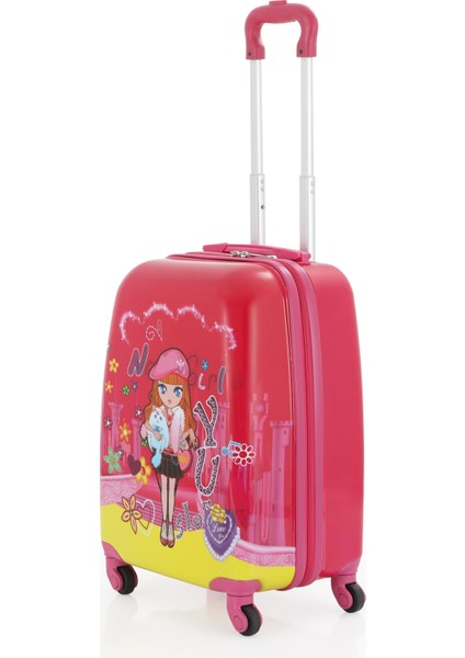 V307 Abs Çocuk Valiz-Fuşya Nely Girl